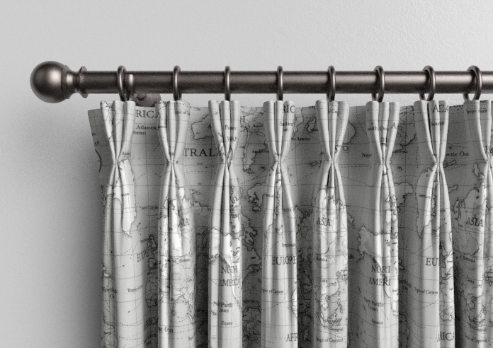 Maps, Grey - Made to Measure Curtains - Image 11